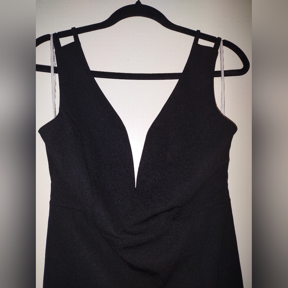 Lulu's Black Mermaid Maxi Dress Slit